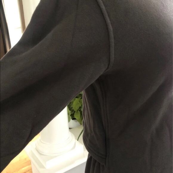 Thakoon Open Back Gray Sweatshirt Dress round neck long sleeeves,size medium - Picture 9 of 12